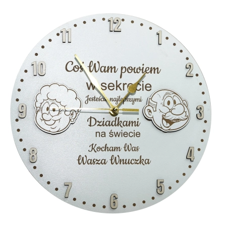 Prezent na Dzień Babci i Dziadka wyjątkowy drewniany zegar